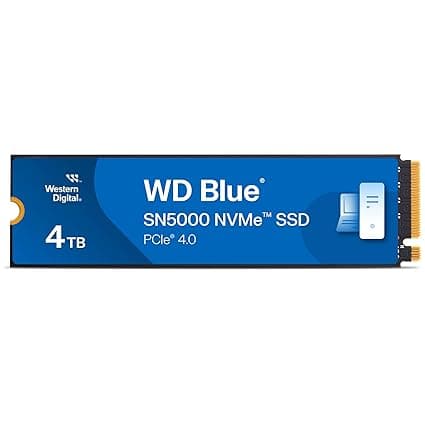 Western Digital WD Blue SN5000 NVMe 4TB PCIe Gen4 M.2 (WDS100T4B0E)