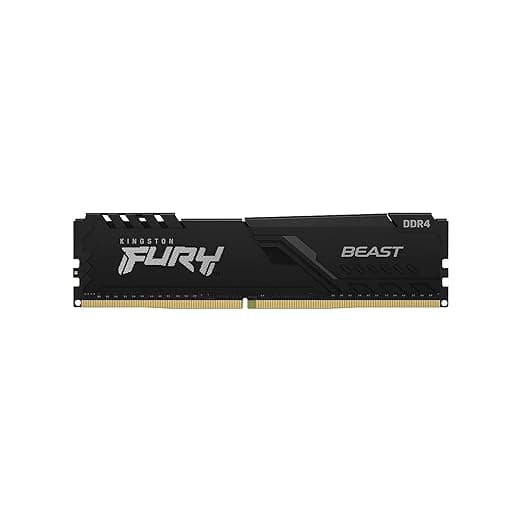 Kingston FURY 8GB 3200MHz DDR4 CL16 DIMM Fury Beast Black, Non-RGB (KF432C16BB/8)