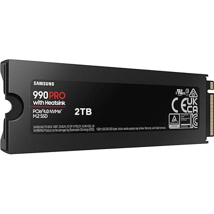 Samsung 990 PRO w/ Heatsink SSD 2TB PCIe 4.0 M.2 (MZ-V9P2T0CW)