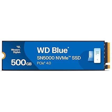 Western Digital WD Blue SN5000 NVMe 500GB PCIe Gen4 M.2 (WDS500G4B0E)