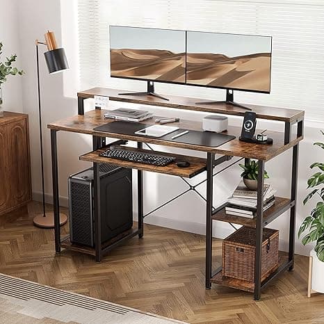 TEKAVO Computer Table with Keyboard Tray